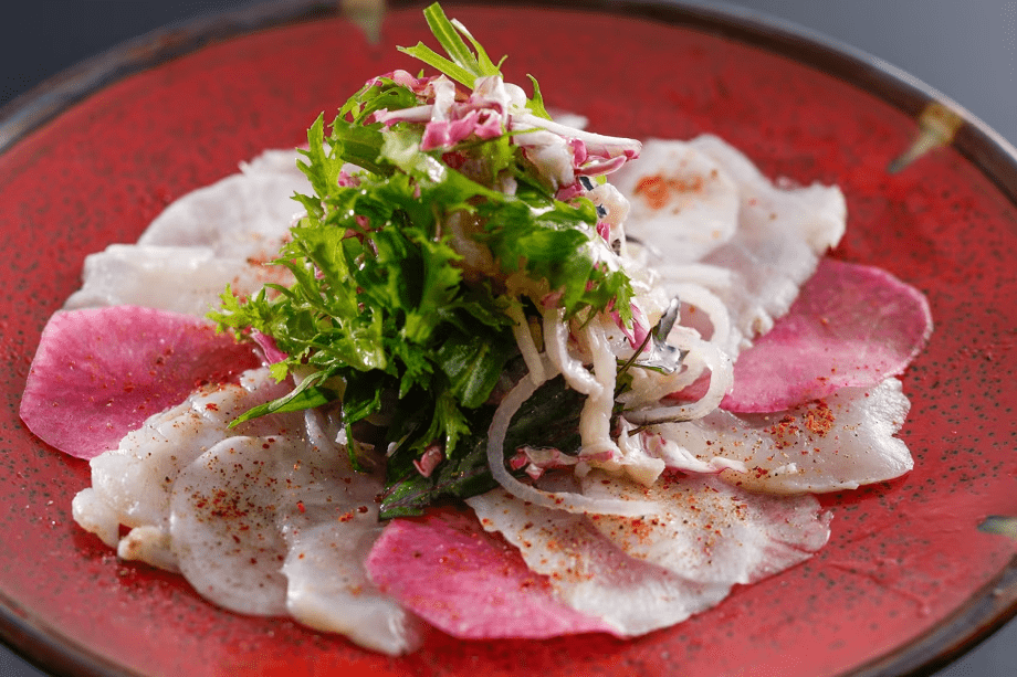 淡路島3年とらふぐのカルパッチョ(冬の料理イメージ)