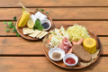 【BBQキッズメニュー】お子様に嬉しい焼きそばやソーセージなどのメニューをご用意しております。