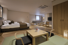 檜露天風呂付客室です。