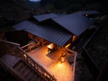 【離れ：こもれび】ツリーハウスからの夕暮れ