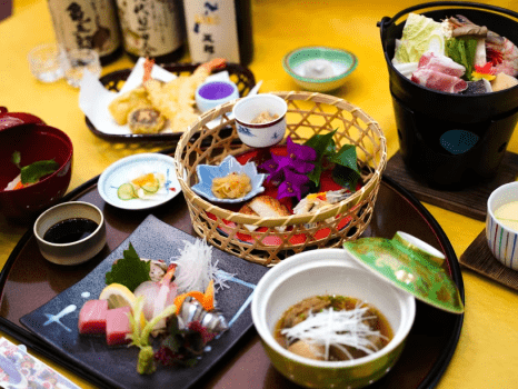 冬季限定で鹿児島県産の黒豚の寄せ鍋をお楽しみいただけます。