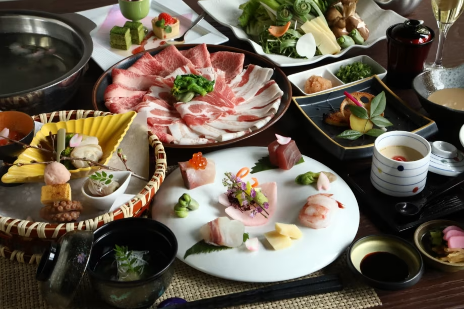 【新規オープン記念価格】当館オススメ！鹿児島県産・黒毛和牛＆黒豚しゃぶしゃぶ会席プラン