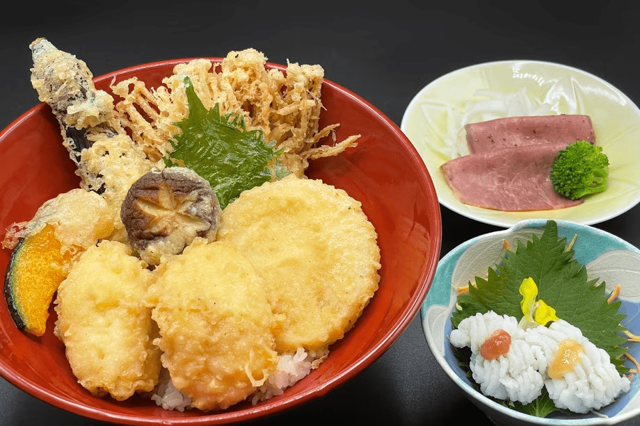 【島グルメランチ】淡路鱧天丼セット