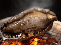 鮑の炭火踊り焼き