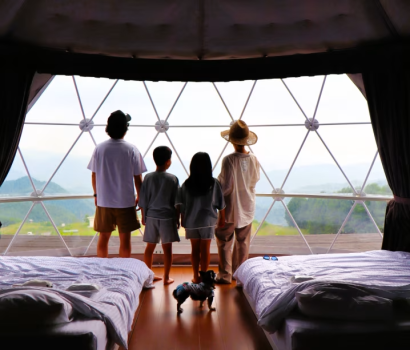【小学生以下 宿泊無料！キャンペーン / ペット同伴OKのお部屋をご用意】星空の下、家族の時間が輝き出す！夏休みファミリーグランピング宿泊体験プラン7/21-8/31《スタンダードBBQ・温泉入浴券付き》