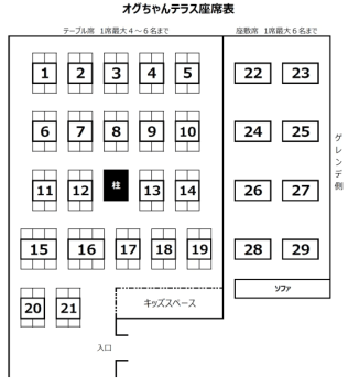 【1/31まで予約可】テーブル席（定員４名）