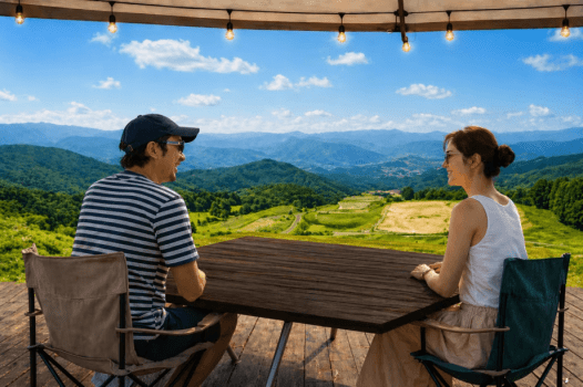 絶景の山頂グランピング宿泊プラン《BBQ・温泉入浴券付》