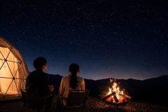 【ふたりで楽しむ】絶景の山頂グランピング宿泊プラン《BBQ・温泉入浴券付》