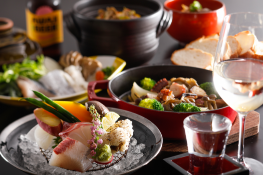 淡路島の地酒に合わせた季節のお料理（イメージ）