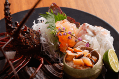 地元の名店・心鮮料理 万代の創作料理コース<2人前料理イメージ>