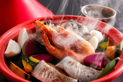 魚介と島育ち野菜のバプール（夕食イメージ）