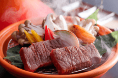 淡路牛宝楽ステーキ（夕食イメージ）