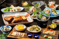 【アワビ派】人気の伊豆会席膳に加え、アワビの踊り焼をご用意