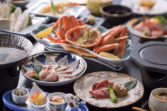 【カニ&times;ぶり】冬の味覚の王様「松葉ガニ」＆「ぶりしゃぶ」＆「和牛の石焼きステーキ」を贅沢に味わう！
