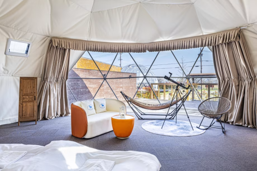 【2-bed Type】7.5-meter dome-shaped tent