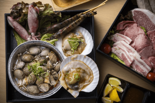 【1泊2食・贅沢BBQディナープラン】3大和牛の"近江牛"や&rdquo;近江地鶏&rdquo;など、エリアを代表するブランド食材を思う存分堪能するプレミアムメニュー