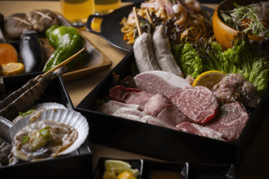 【1泊2食・贅沢BBQディナープラン】3大和牛の"近江牛"や&rdquo;近江地鶏&rdquo;など、エリアを代表するブランド食材を思う存分堪能するプレミアムメニュー