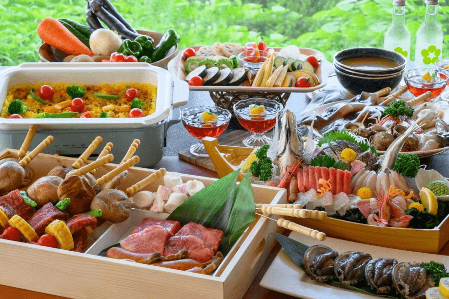 牛グリル&鮑付エグゼディナー「夕映え‐YUBAE」