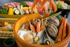 「福彩-FUKUIRO」特選グリルBBQほか蟹や鮑・ほたてなどの海鮮もご用意