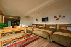 テレビはネットTVを備え、フリーWIFIです