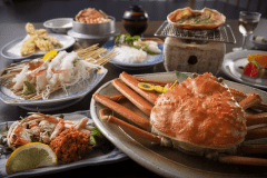 ゆで蟹、蟹しゃぶ、せいこ蟹釜飯など蟹づくしの蟹フルコース