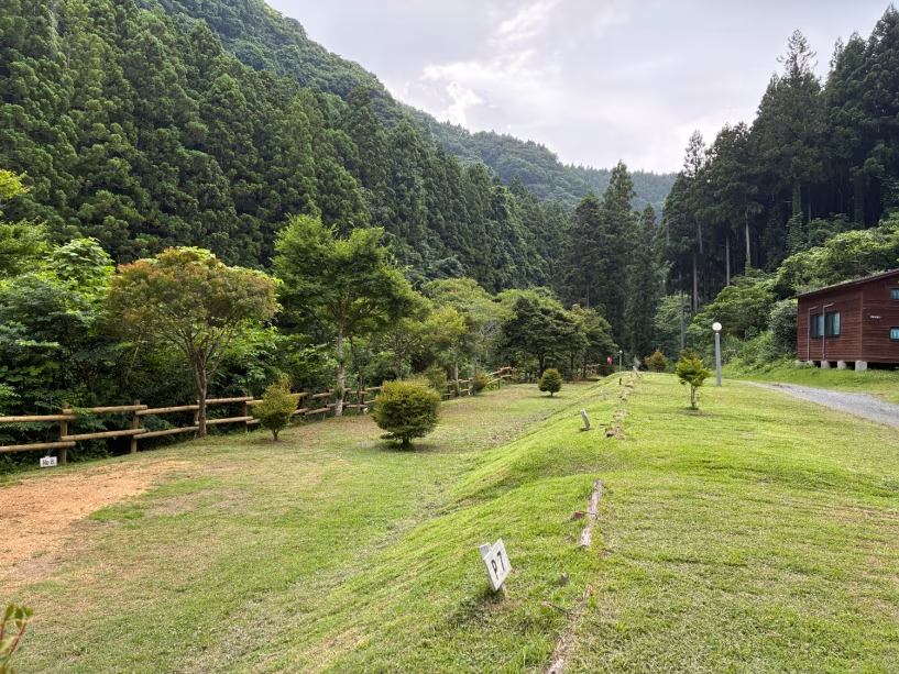 清流で涼しむキャンプサイト
