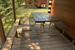 屋根付きのBBQテラス