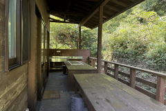 テラスにはかまどがついています。