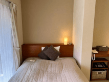 高原館・シングルデラックスのダブルベッド