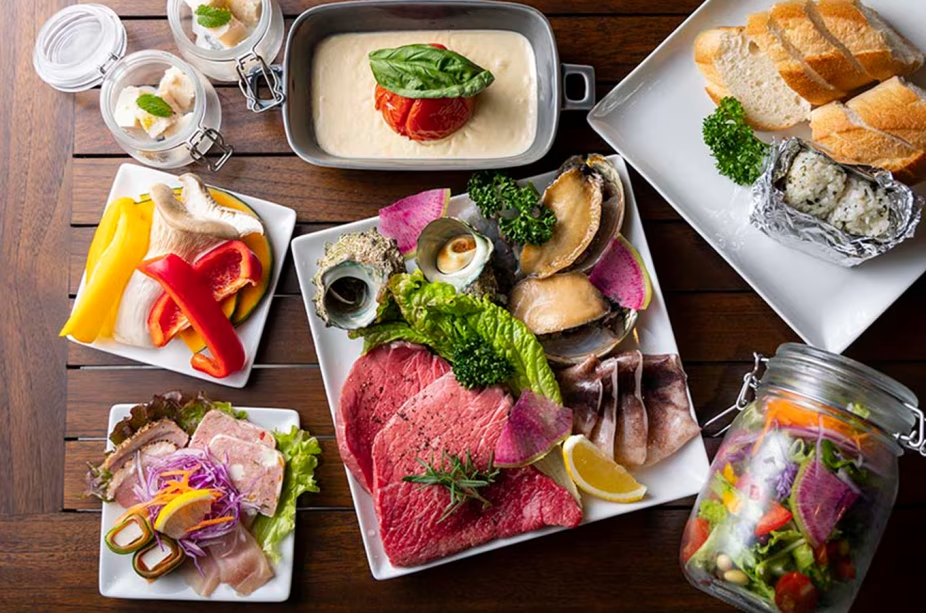 ベストレート【夏秋プラン】【1泊2食】≪Special meals≫”トップグレードBBQ”〜厳選和牛＆香住の新鮮な海の幸。山陰の美味盛りだくさん最上級BBQメニュー～【KAINO VILLA-カイノヴィラ-】