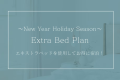 年末年始!【エキストラベッド素泊まりプラン】エキストラベッド使用でお得に宿泊！