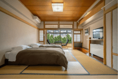 【別館和モダンツイン】寝心地にこだわったベッドルーム
