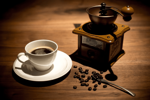 ゲストラウンジ「音羽リビング」手挽きミルで挽いた珈琲を味わったり、カフェマシーンのお好きなメニューもお愉しみください。