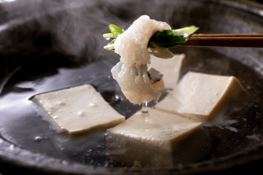 【ダイニング「清水茶寮」】京とうふ旬魚鍋懐石（淡路島産鱧のしゃぶしゃぶ／夏 イメージ）