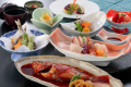 うお昭の定番コースのプラン料理です。
