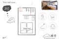 【202】simple twin room 20㎡
