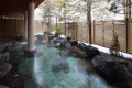 【露天風呂】雪景色をみながら湯あみをお楽しみください