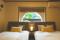 【森のデラックス117号室】寝心地にこだわった高級ベッドです