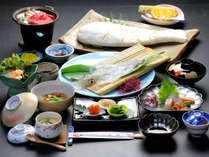【★直前予約にオススメ！】スタンダード！なのに活きイカと佐賀牛を！商標登録、鯛の塩釜付き（お食事処）