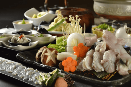 とらふぐを堪能できる会席膳