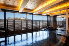 【津山温泉・城見SPA】鶴山公園を臨む八階の展望露天風呂