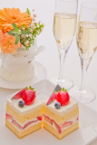 アニバーサリーホールケーキ（ご夕食のデザートの際にご用意いたします）※画像はイメージです。実際はホールケーキをおつけいたします