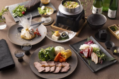 ○【スタンダード会席】早川漁港鮮魚とグラスフェッドビーフを満喫！浴場は100％源泉かけ流し貸切風呂