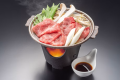 料理長厳選のA5ランクのかずさ和牛を陶板焼き（焼きしゃぶ　季節のソース）でお召し上がりください。
お肉のとろけるおいしさをぜひご堪能ください。目の前の陶板焼きでアツアツをどうぞ♪
