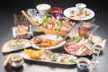 【鮑の踊り焼き付会席】鮑を踊り焼きは網焼きでアツアツをお召し上がりいただけます。