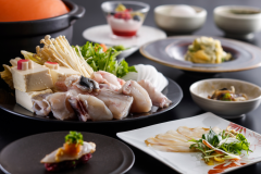 地元福良湾の「淡路島３年とらふぐ」を使用したてっちり鍋コースプラン≪料理イメージ≫