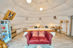 【Nutsエリア：E棟ドームテント】宿泊グランピング＜山側_6mドームテント＞