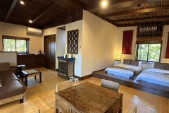 【離れ家リスの庭】一棟貸／56平米◆半露天風呂付の南国ヴィラ