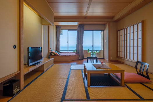 ＜海側和室6.5帖+まどろみ＞　海が望める和室6.5帖