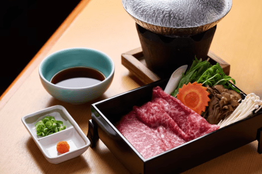 【鹿児島３大ブランド会席の一例】鹿児島黒牛のしゃぶしゃぶ